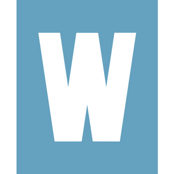 Pochoir  enduit - Lettre W