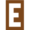 Pochoir lettre E