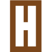 Pochoir lettre H