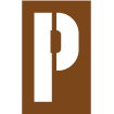 Pochoir lettre P