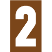 Pochoir chiffre 2