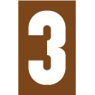 Pochoir chiffre 3