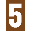 Pochoir chiffre 5