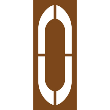 Pochoir lettre routire O