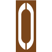 Pochoir lettre routière O