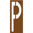 Pochoir lettre routière P