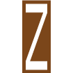 Pochoir lettre routière Z