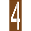 Pochoir chiffre routier 4