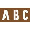Pochoir mot de 3 caractères