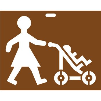 Pochoir famille femme et poussette