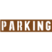 Pochoir mot PARKING