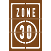 Pochoir panneau zone 30