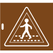 Pochoir panneau danger A13b