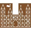 Pochoir château alphabet géant