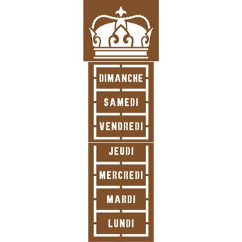 Pochoir jours de la semaine