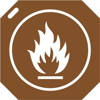 Pochoir flamme interdite