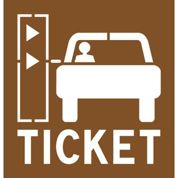 Pochoir borne de retrait de ticket