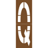 Pochoir Lettre Q gamme aroport CS-ADR-DSN
