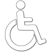 Sigle handicapé thermocollant