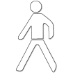 Sigle piéton thermocollant