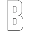 Lettre B thermocollante