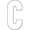 Lettre C thermocollante
