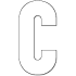 Lettre C thermocollante