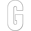 Lettre G thermocollante