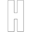 Lettre H thermocollante