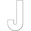 Lettre J thermocollante