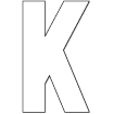 Lettre K thermocollante