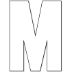 Lettre M thermocollante
