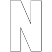 Lettre N thermocollante