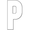Lettre P thermocollante