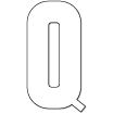 Lettre Q thermocollante