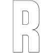 Lettre R thermocollante