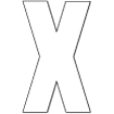 Lettre X thermocollante