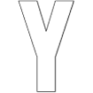 Lettre Y thermocollante