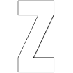 Lettre Z thermocollante
