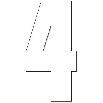 Chiffre 4 thermocollant