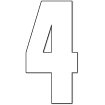 Chiffre 4 thermocollant