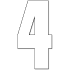 Chiffre 4 thermocollant