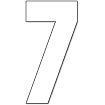 Chiffre 7 thermocollant