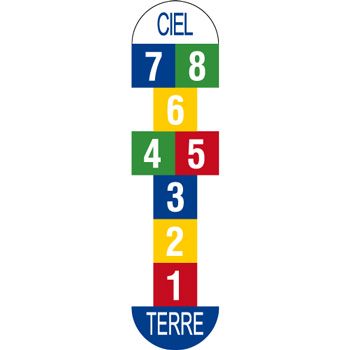 Jeu thermocollant la marelle