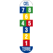 Jeu thermocollant la marelle