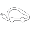 Sigle voiture électrique thermocollant