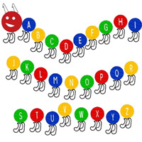 Jeu thermocollant la chenille alphabet