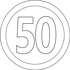 Marquage thermocollant limitation de vitesse 50 km/h