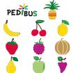Kit pédibus thermocollant fruits