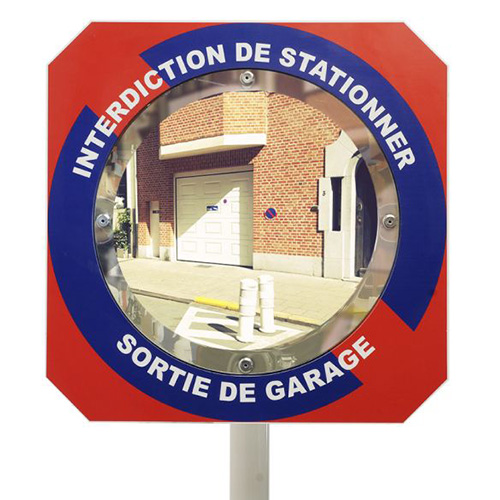 Miroir pour sortie de garage interdiction de stationner